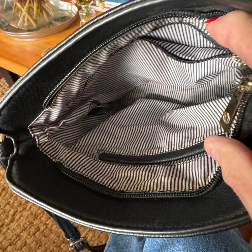 Michael Kors Black Crossbody Bag w/ Gold Accents, max 30” drop strap - Picture 2 of 5